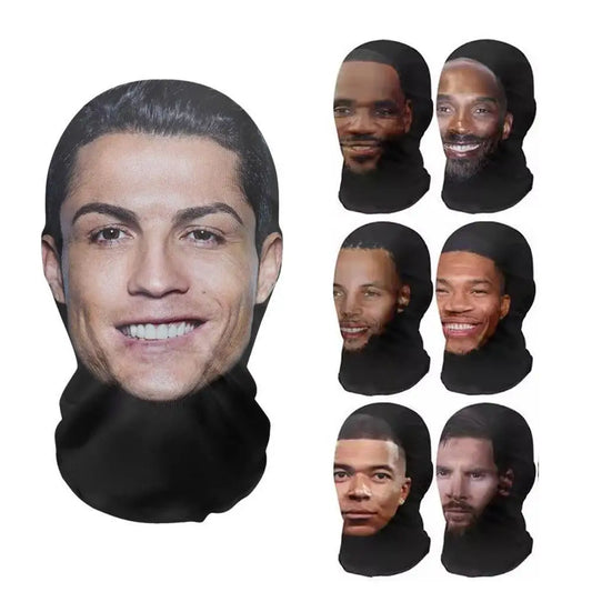 New 3D Printed Full Face Seamless Kanye Face Mask Celebrity Face Men Party Supply Cosplay Prop Novel Hip Hop Fashion Hood Party