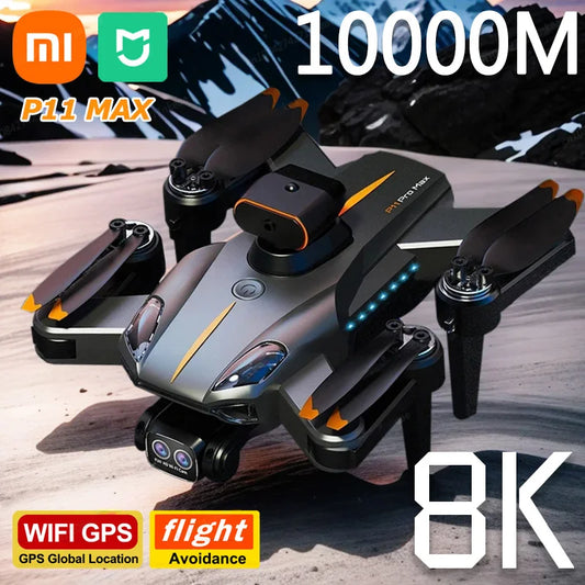 Xiaomi P11 Max Drone Professional HD 8K 5G GPS Aerial Photography Dual-Camera Obstacle Avoidanc Brushless Quadrotor 10000M